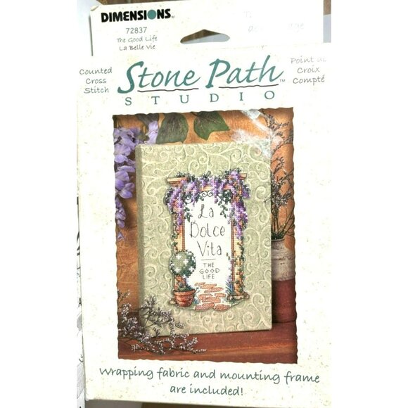 Cross Stitch Kit Dimensions Stone Path Studio La Dolce Vita Good Life Counted - Picture 6 of 8